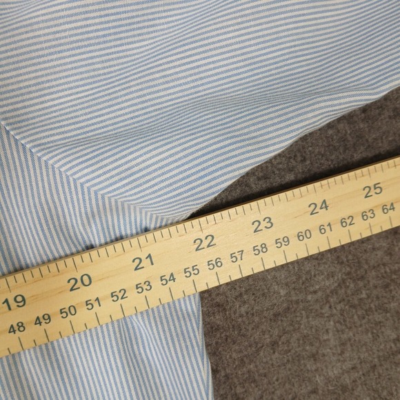Manhattan The Natural Men's Blue Striped Size 15/12 -‎ 32/33 Long Sleeve Shirt - Picture 3 of 8